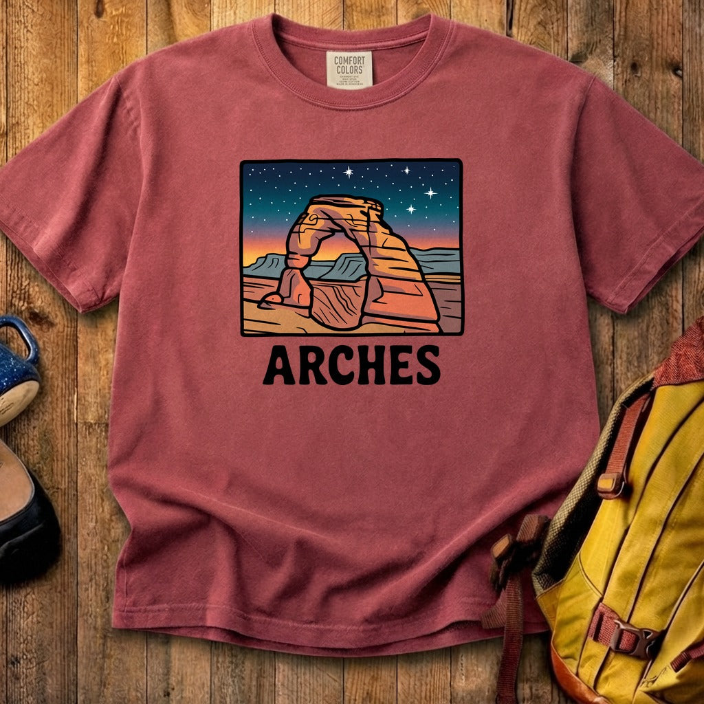 Arches at Night Cotton T-Shirt