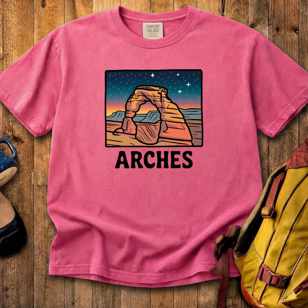 Arches at Night Cotton T-Shirt