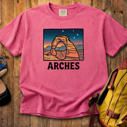 Arches at Night Cotton T-Shirt