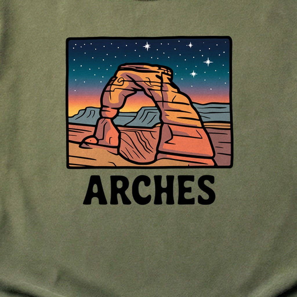Arches at Night Cotton T-Shirt
