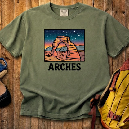 Arches at Night Cotton T-Shirt