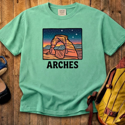 Arches at Night Cotton T-Shirt