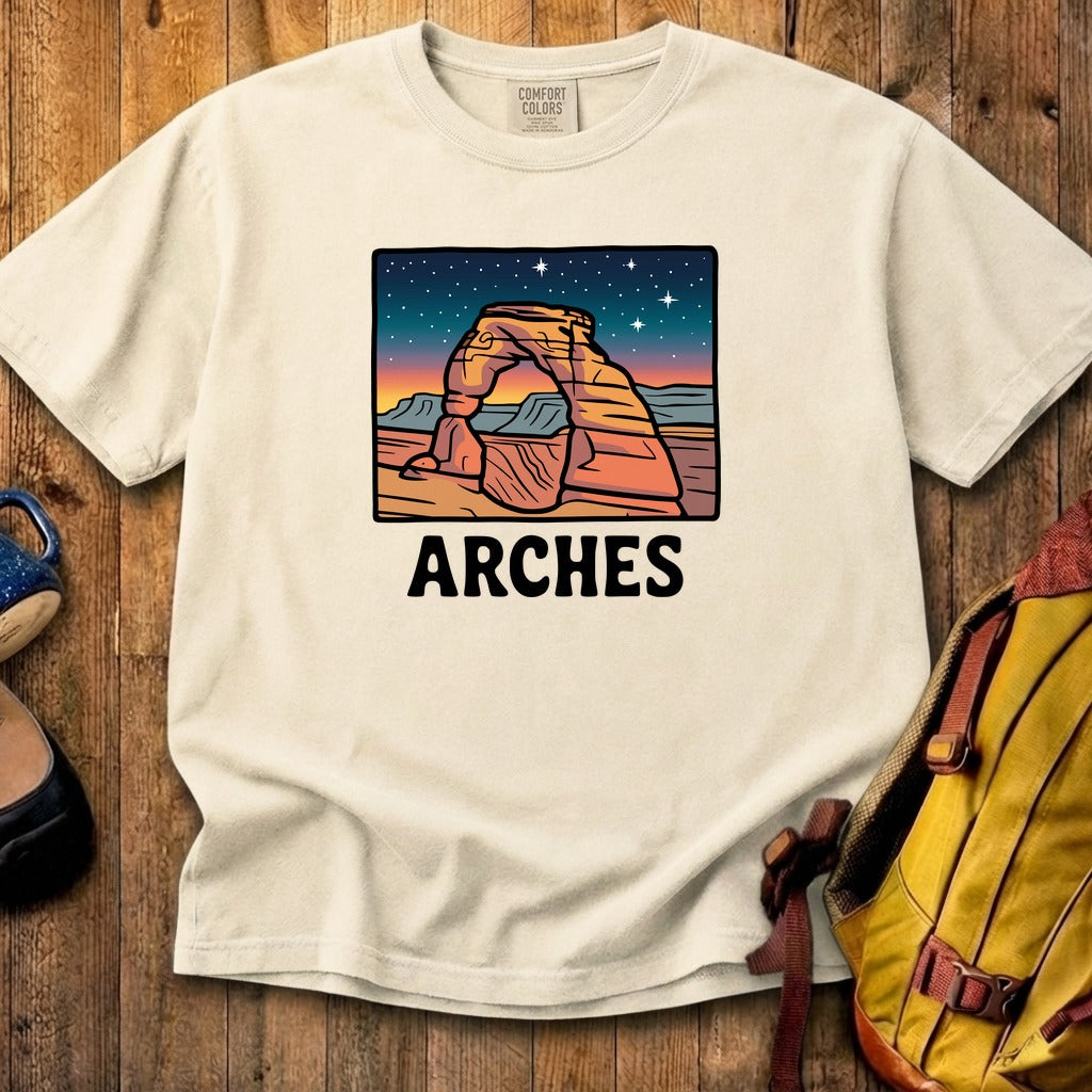 Arches at Night Cotton T-Shirt