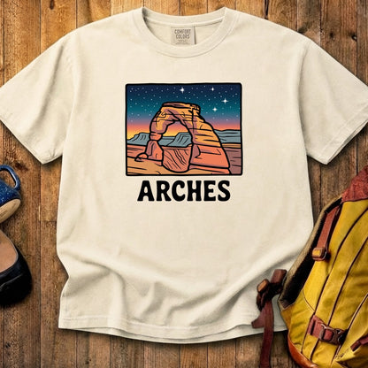 Arches at Night Cotton T-Shirt