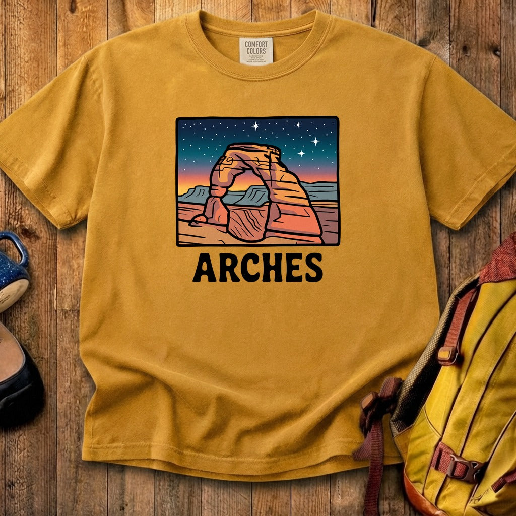 Arches at Night Cotton T-Shirt