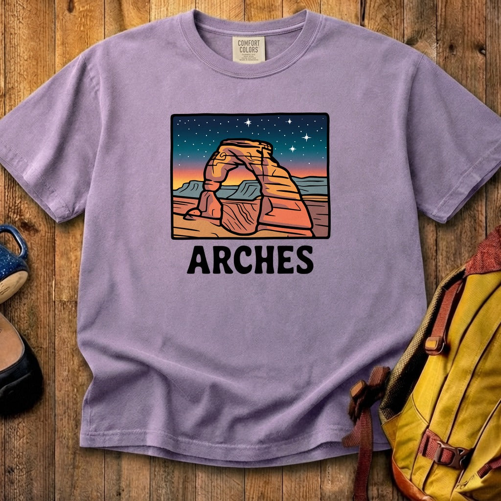 Arches at Night Cotton T-Shirt
