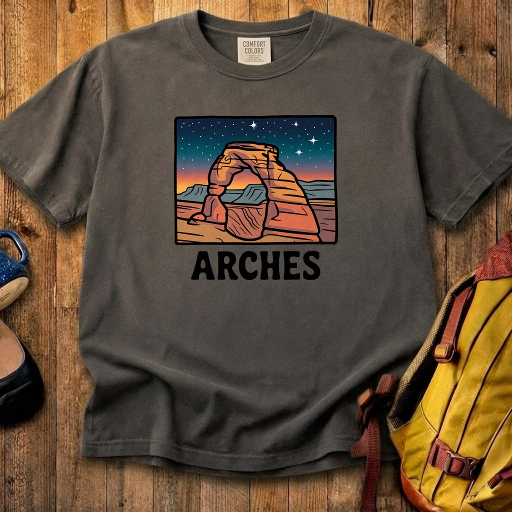 Arches at Night Cotton T-Shirt