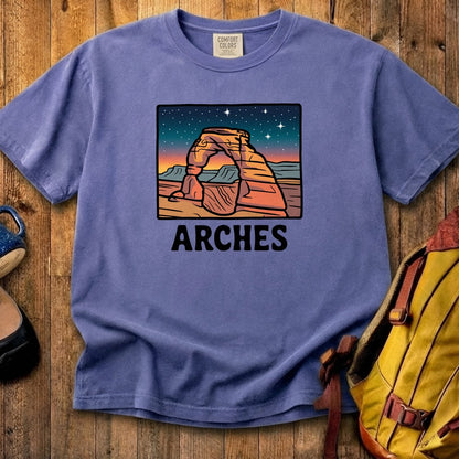 Arches at Night Cotton T-Shirt