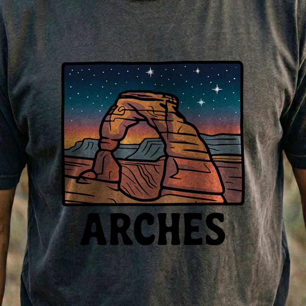 Arches at Night Cotton T-Shirt