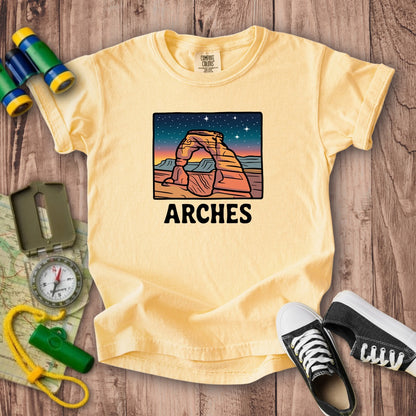Arches at Night Kids Cotton T-Shirt