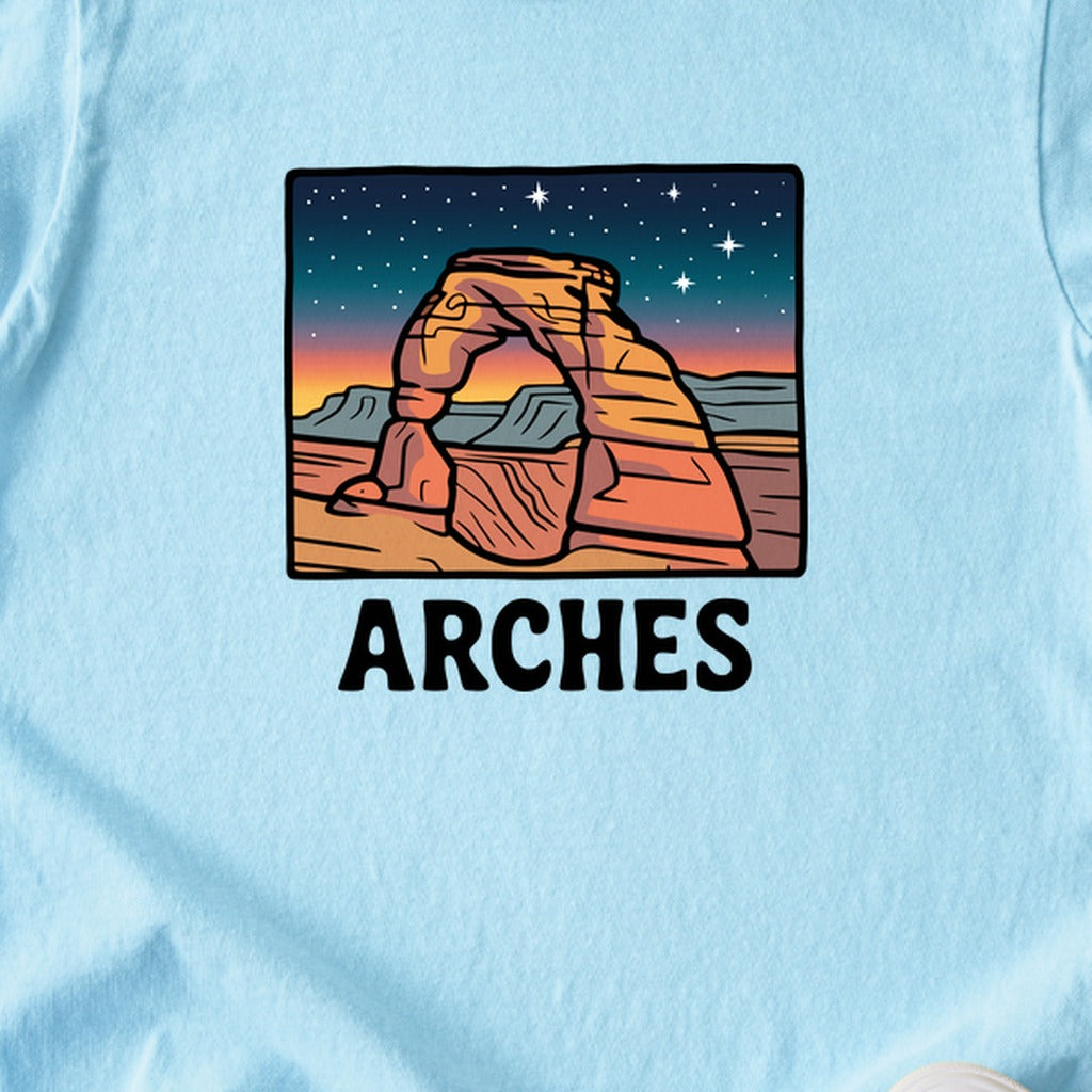 Arches at Night Kids Cotton T-Shirt