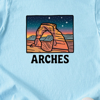 Arches at Night Kids Cotton T-Shirt