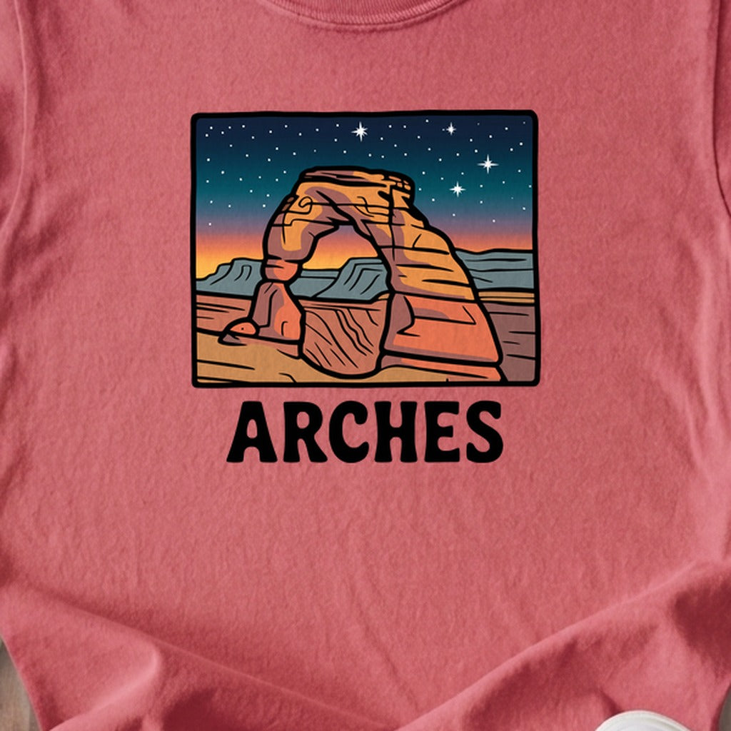 Arches at Night Kids Cotton T-Shirt