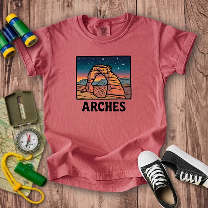 Arches at Night Kids Cotton T-Shirt