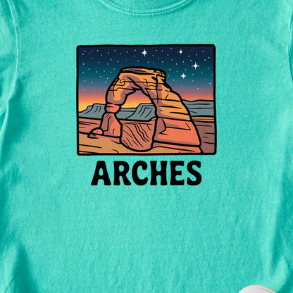 Arches at Night Kids Cotton T-Shirt