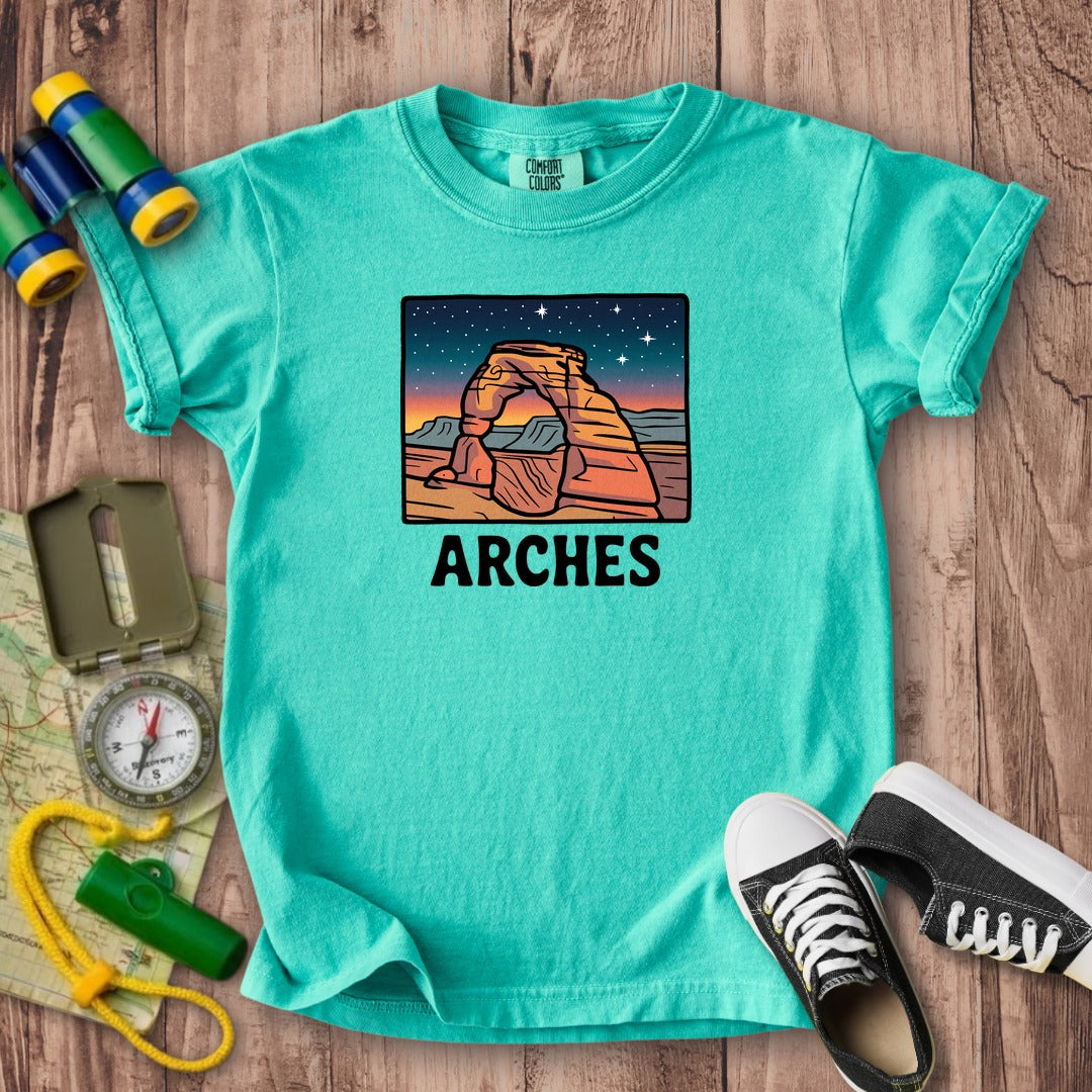 Arches at Night Kids Cotton T-Shirt