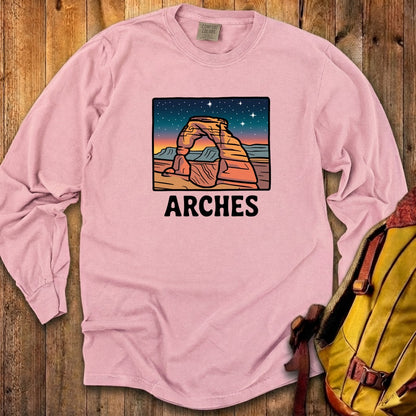 Arches at Night Cotton Long Sleeve