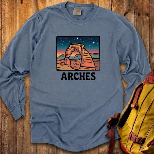 Arches at Night Cotton Long Sleeve
