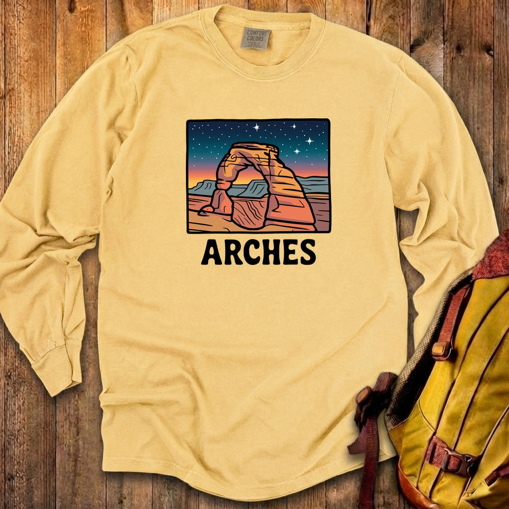 Arches at Night Cotton Long Sleeve