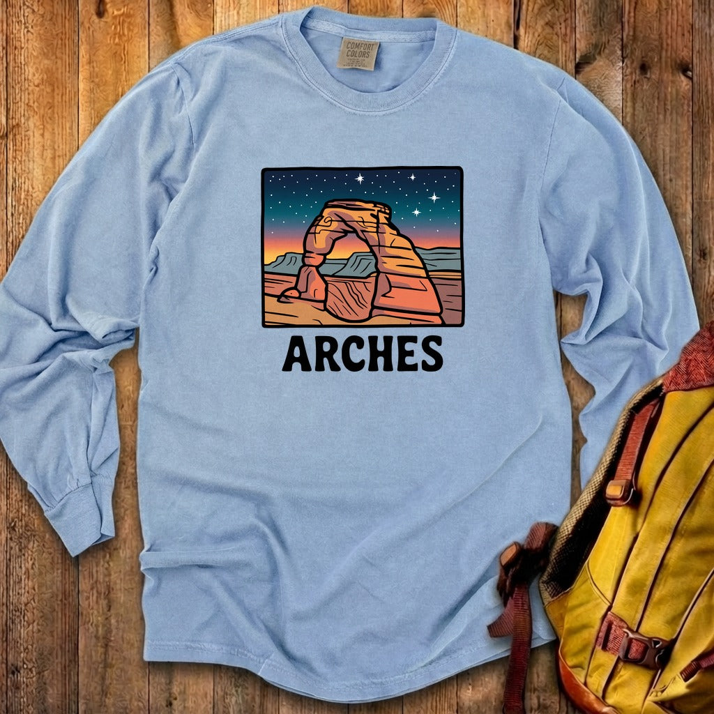 Arches at Night Cotton Long Sleeve