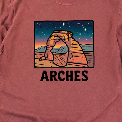 Arches at Night Cotton Long Sleeve