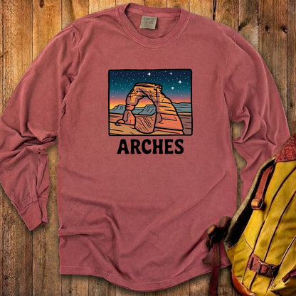 Arches at Night Cotton Long Sleeve