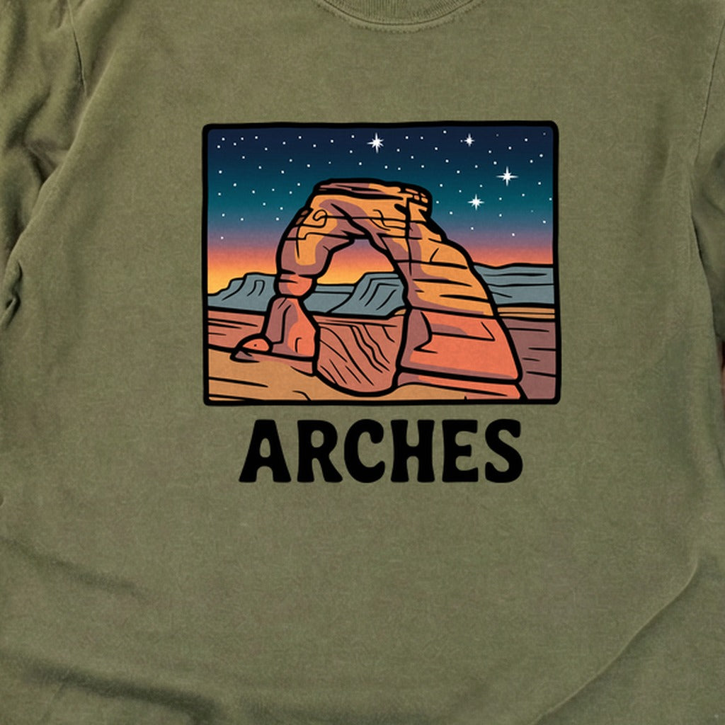Arches at Night Cotton Long Sleeve