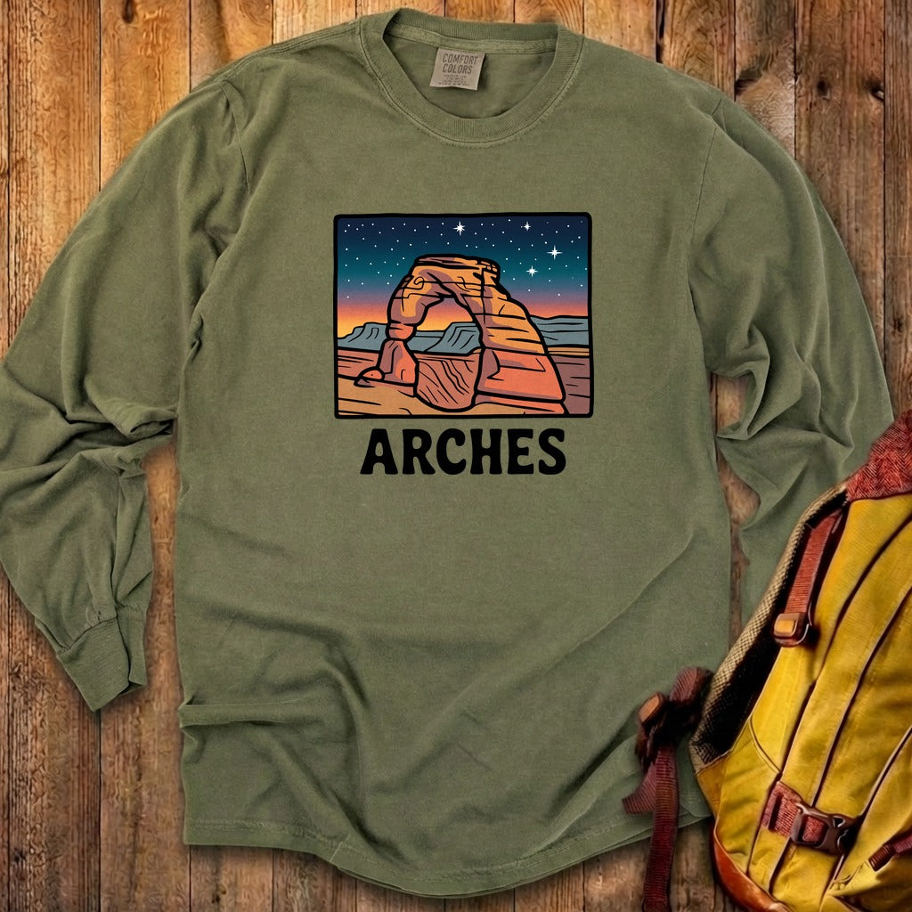 Arches at Night Cotton Long Sleeve