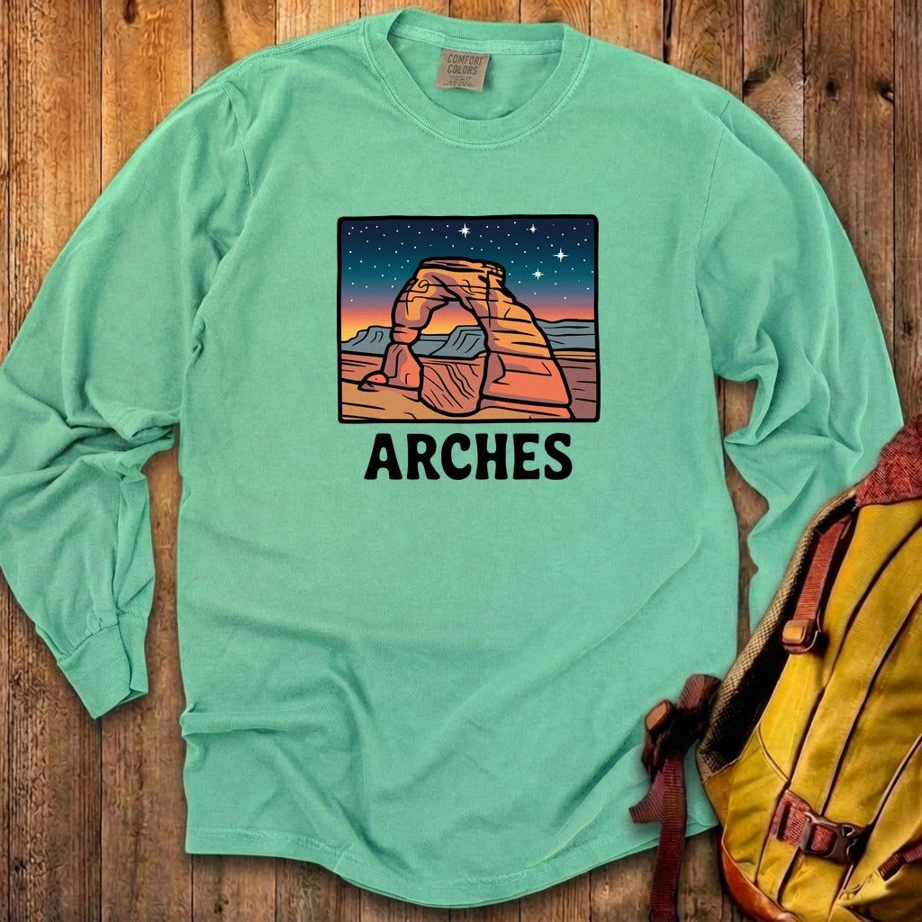 Arches at Night Cotton Long Sleeve
