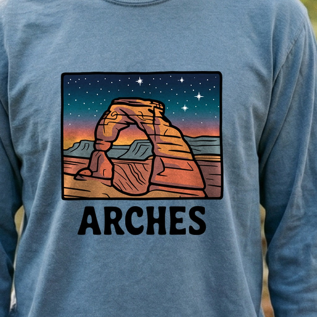 Arches at Night Cotton Long Sleeve