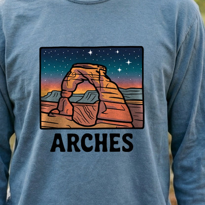 Arches at Night Cotton Long Sleeve