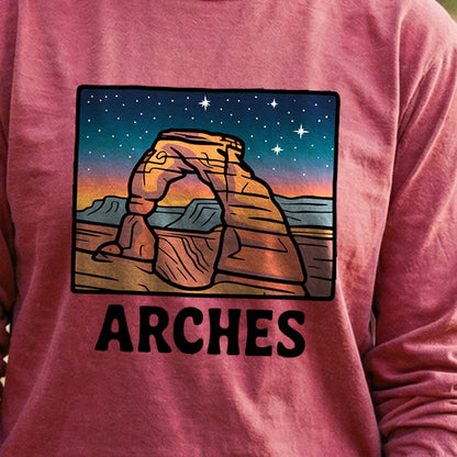 Arches at Night Cotton Long Sleeve