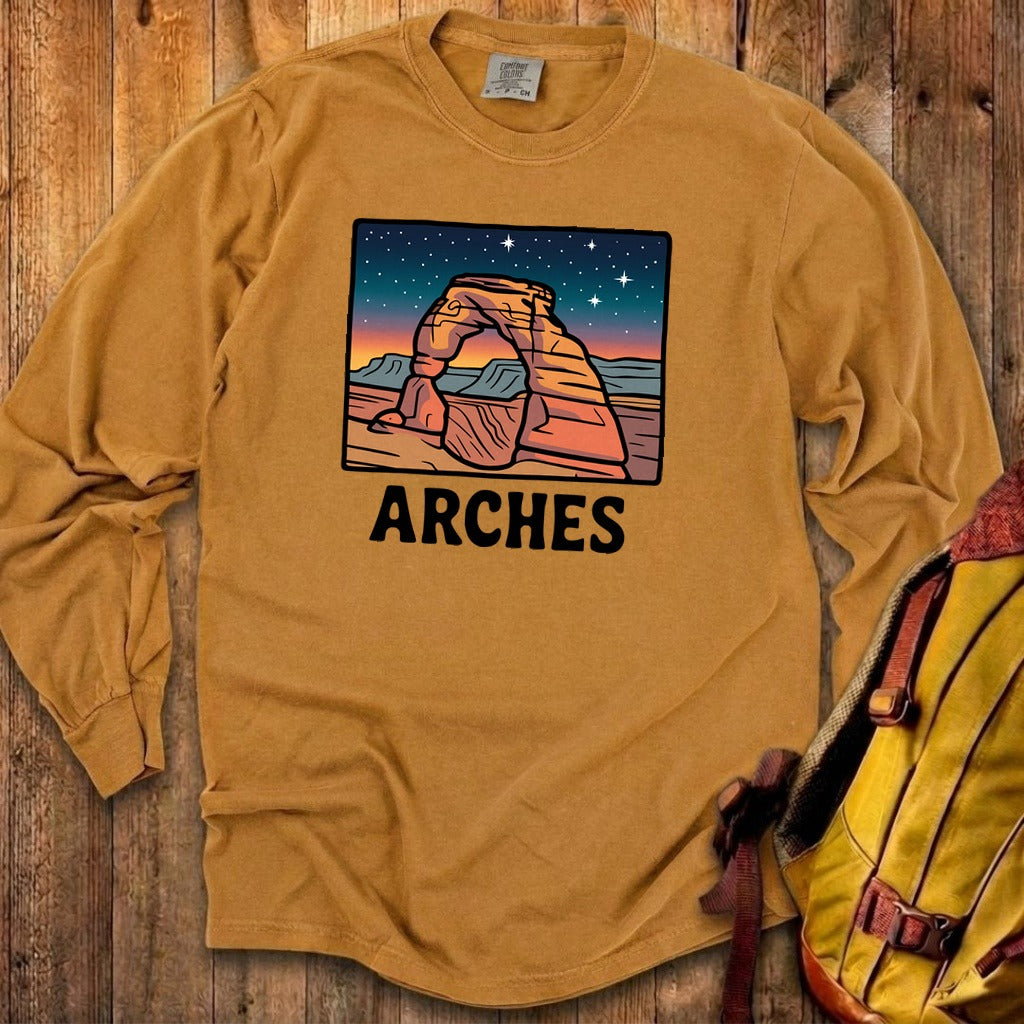 Arches at Night Cotton Long Sleeve