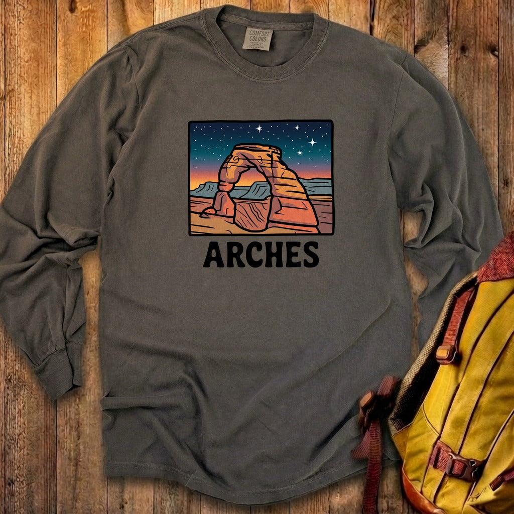 Arches at Night Cotton Long Sleeve