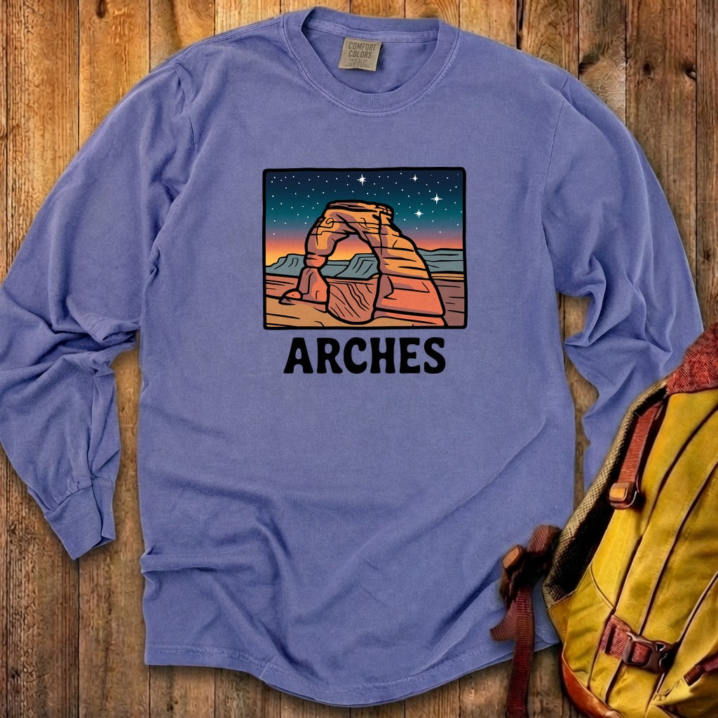 Arches at Night Cotton Long Sleeve