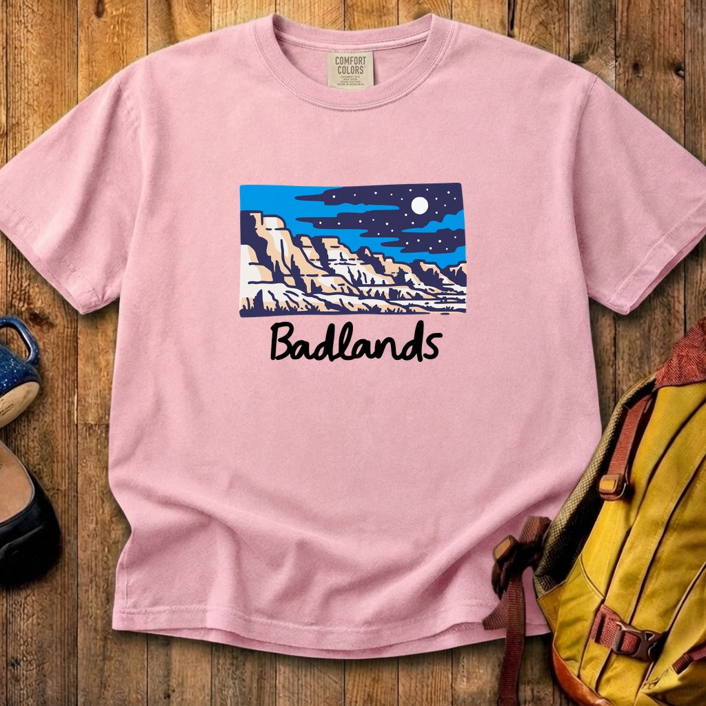 Badlands at Night Cotton T-Shirt
