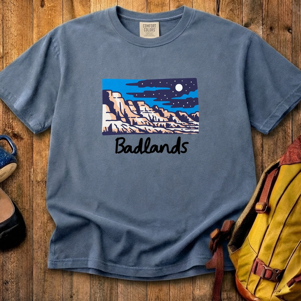 Badlands at Night Cotton T-Shirt