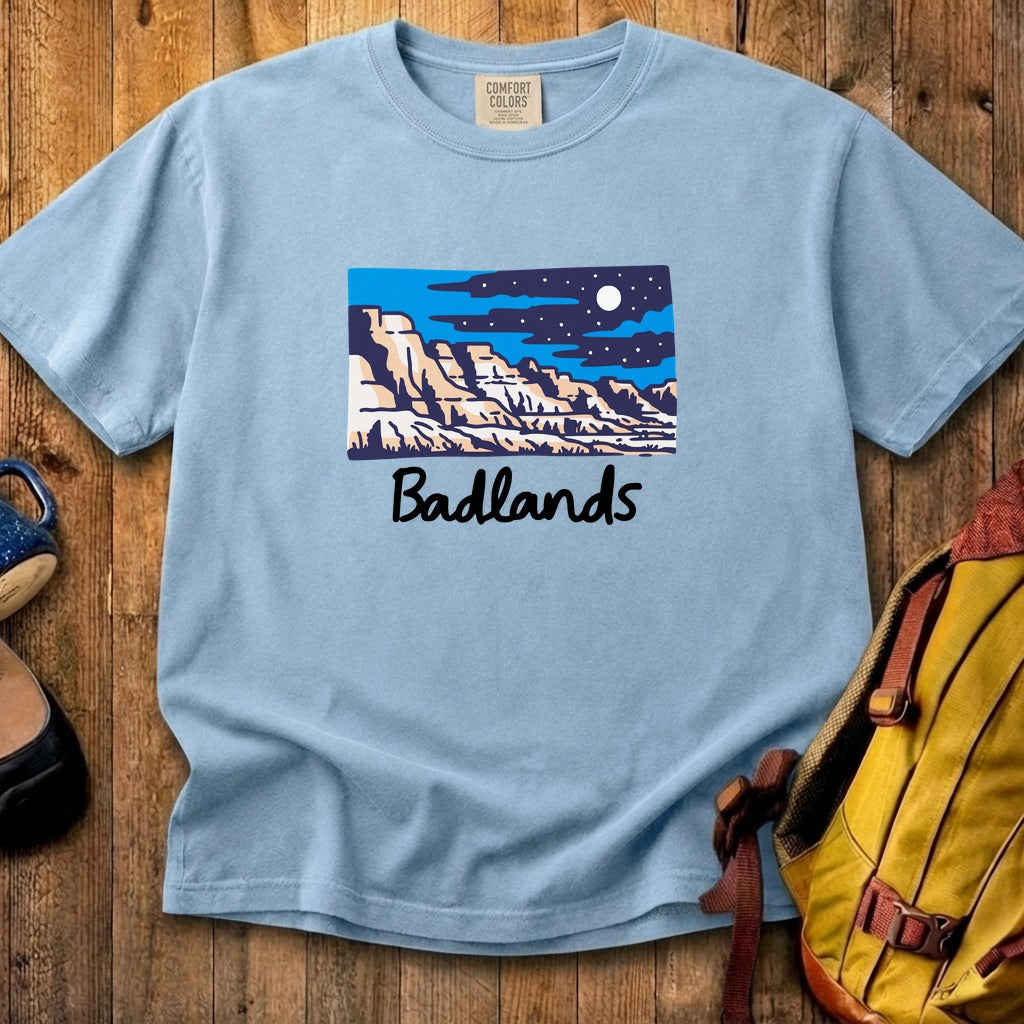Badlands at Night Cotton T-Shirt