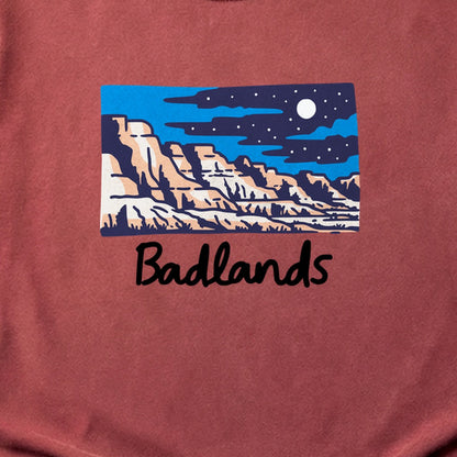 Badlands at Night Cotton T-Shirt