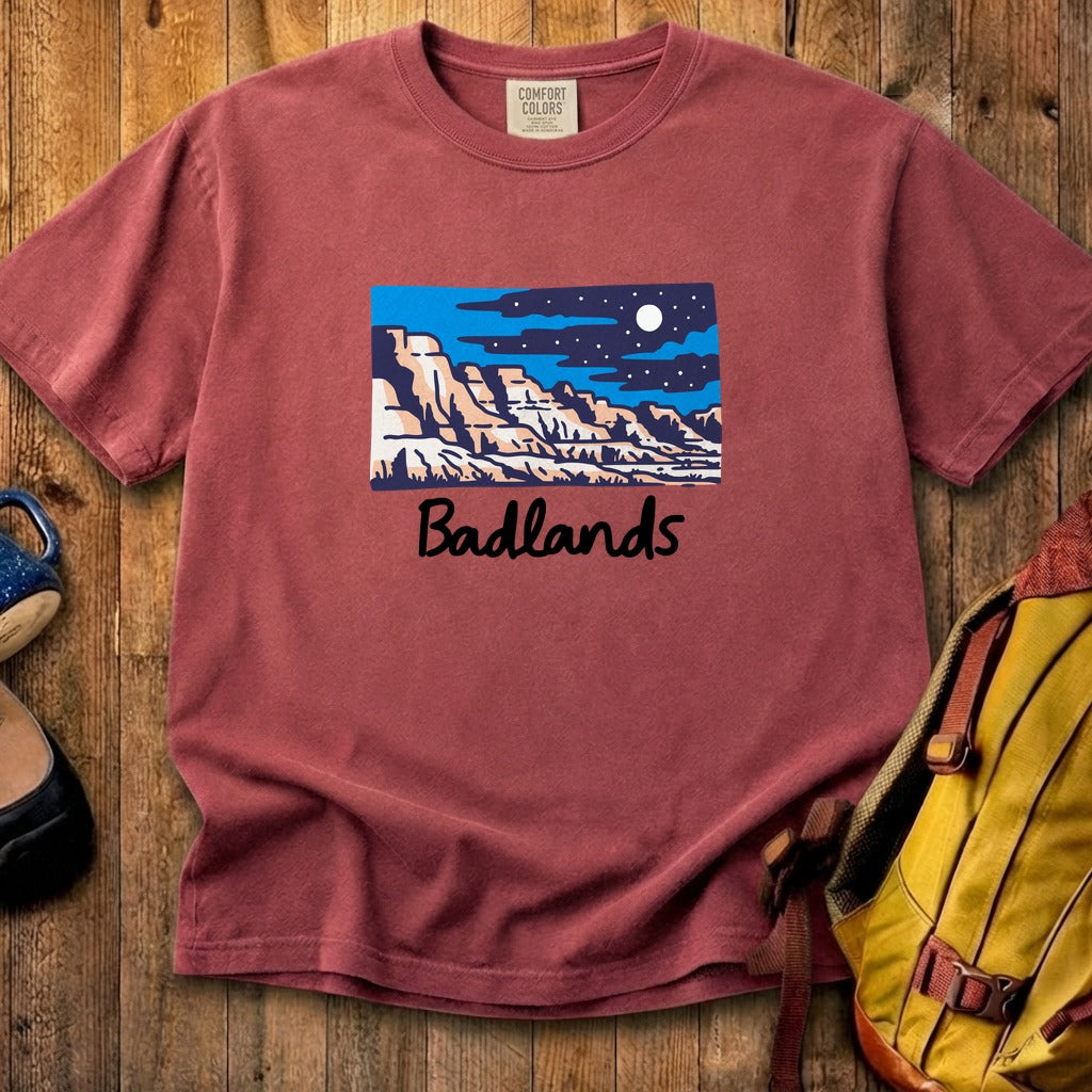 Badlands at Night Cotton T-Shirt