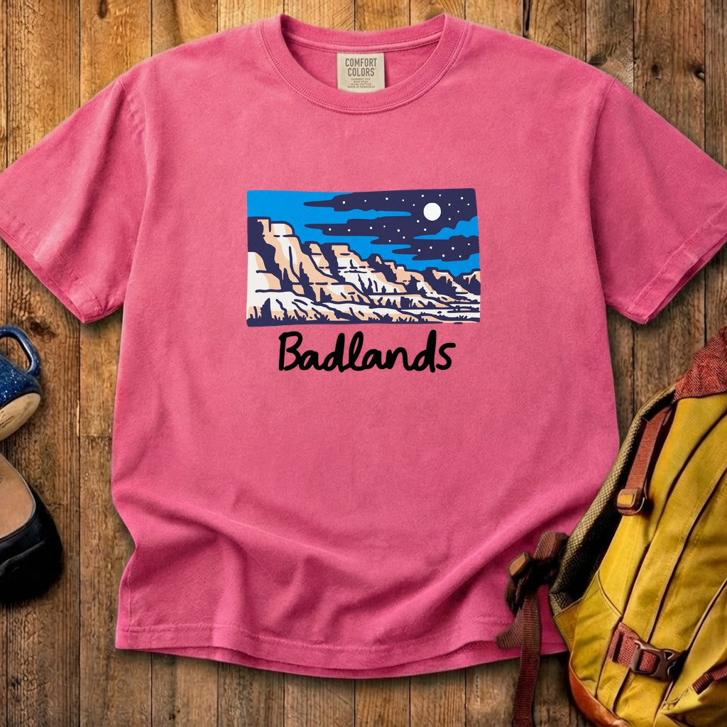 Badlands at Night Cotton T-Shirt