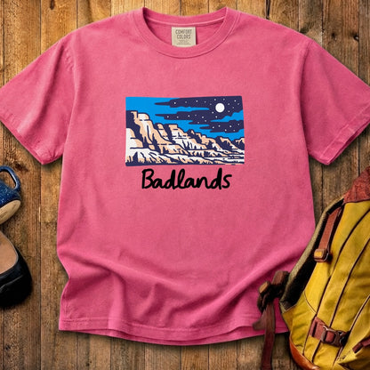 Badlands at Night Cotton T-Shirt