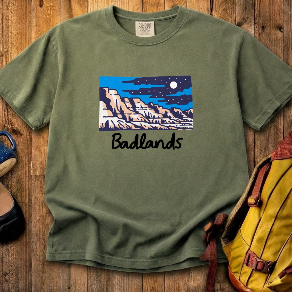 Badlands at Night Cotton T-Shirt