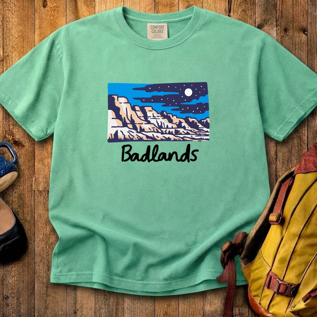 Badlands at Night Cotton T-Shirt