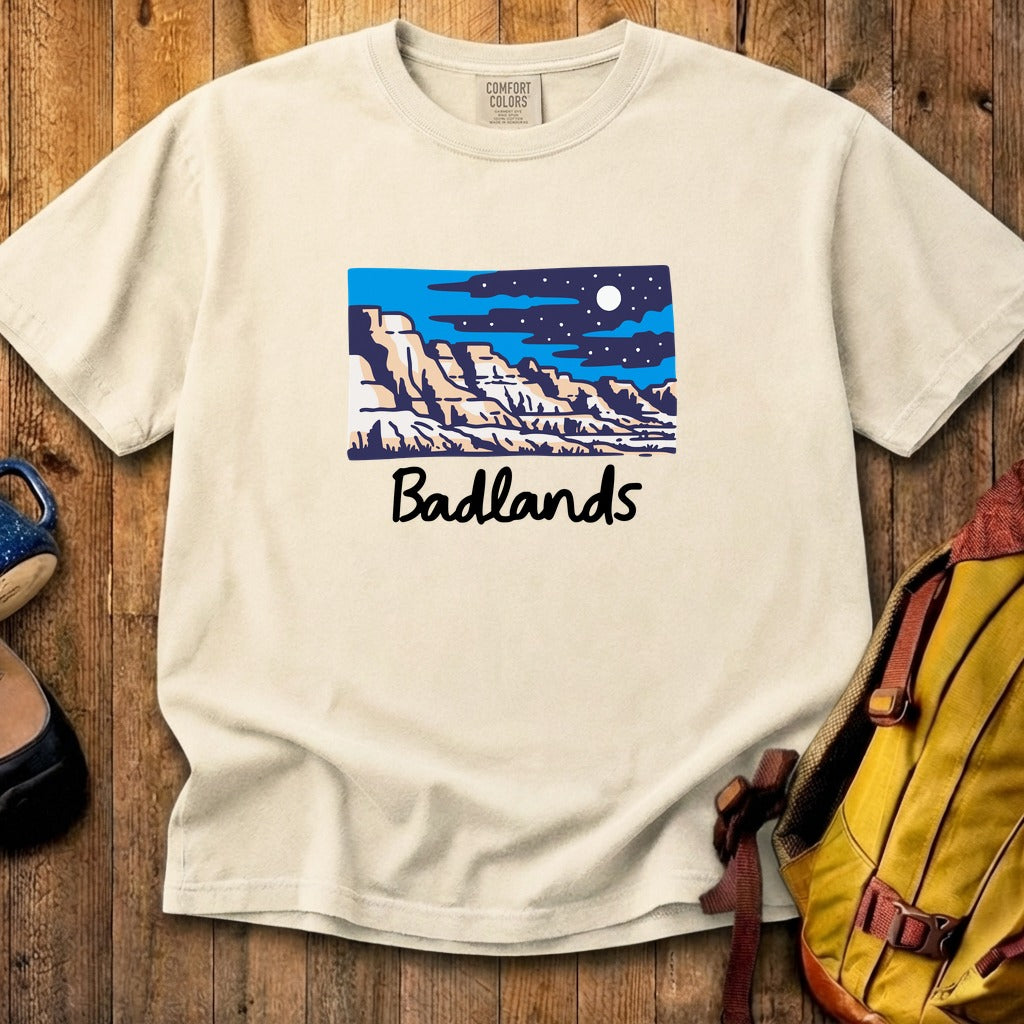 Badlands at Night Cotton T-Shirt