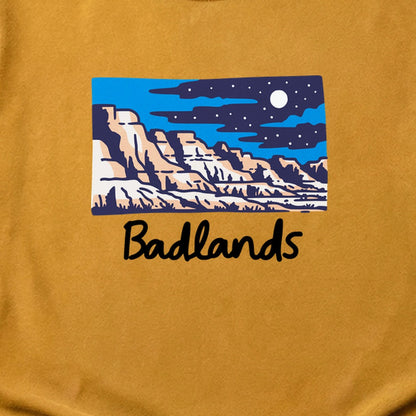Badlands at Night Cotton T-Shirt