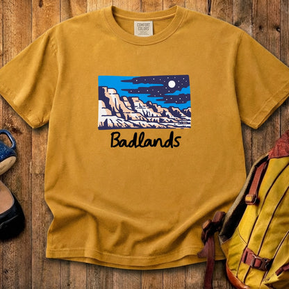 Badlands at Night Cotton T-Shirt