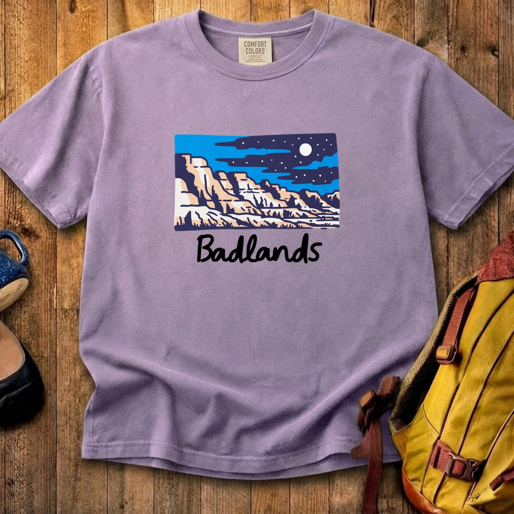Badlands at Night Cotton T-Shirt