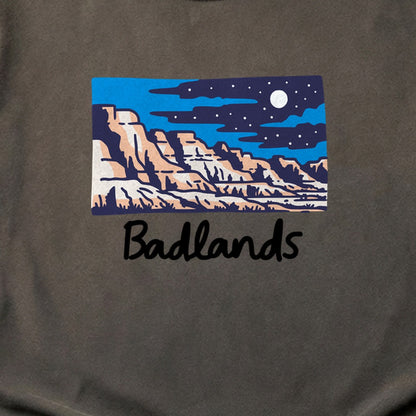 Badlands at Night Cotton T-Shirt