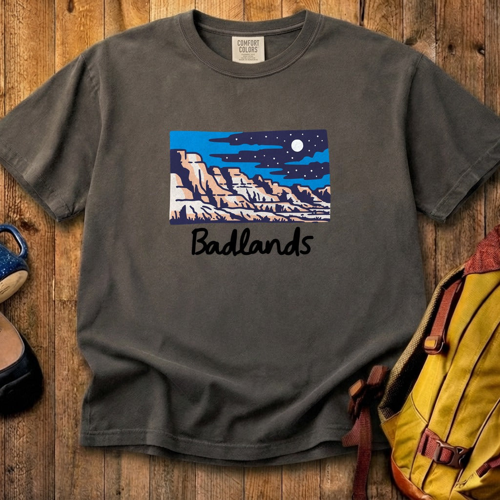 Badlands at Night Cotton T-Shirt